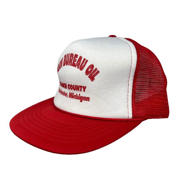 Snapback Foam Mesh Trucker Hat FARM BUREAU OIL BRANCH COUNTY Coldwater MI - Picture 5 of 7